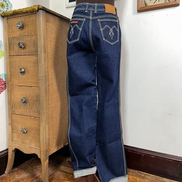 Vintage Sergio Valente Jeans, 1980s Dark Indigo Wash Cotton Denim XS-S - Picture 6 of 12